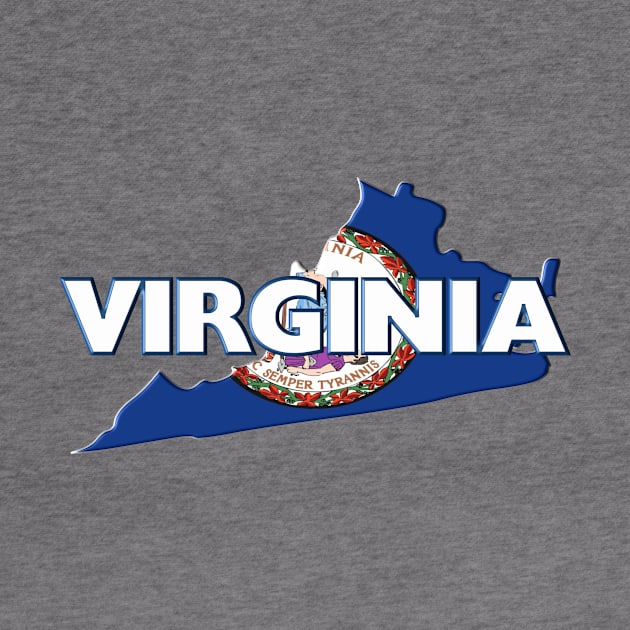 Virginia Colored State by m2inspiration